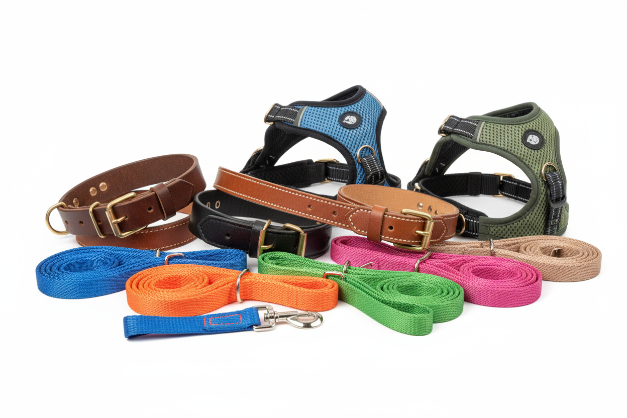 Halsband, harnas, leiband