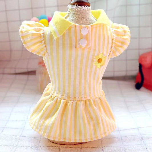 Sunflower Elegant Dress Beautiful Princess Dress for Pets Party Wear-1