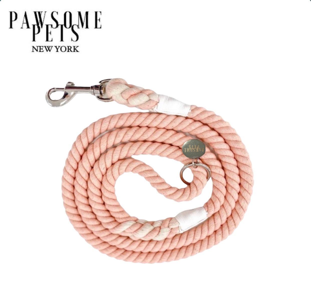 ROPE LEASH - LIGHT CORAL PINK-0