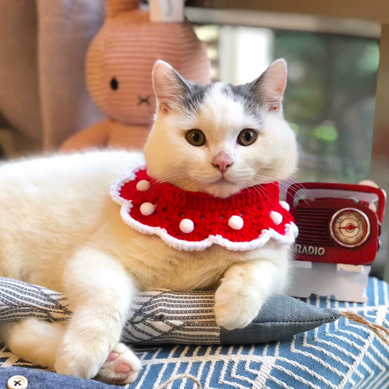 Handmade red collars-2