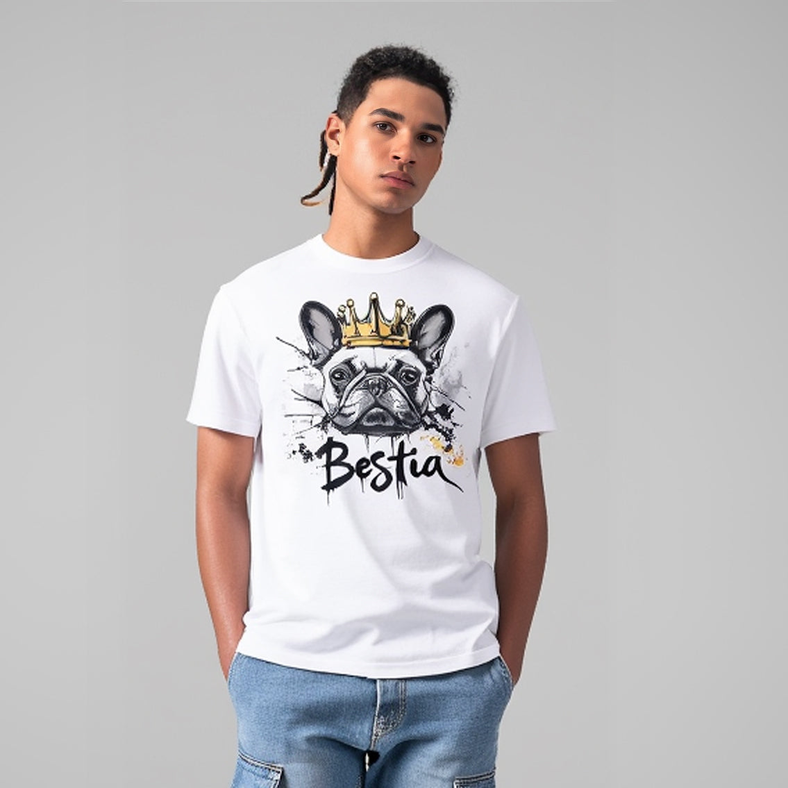 French Bulldog T-shirt White-2