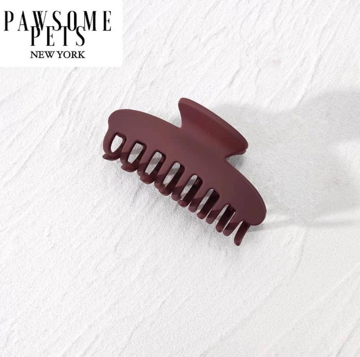 HAIR CLAWS - BURGUNDY-0