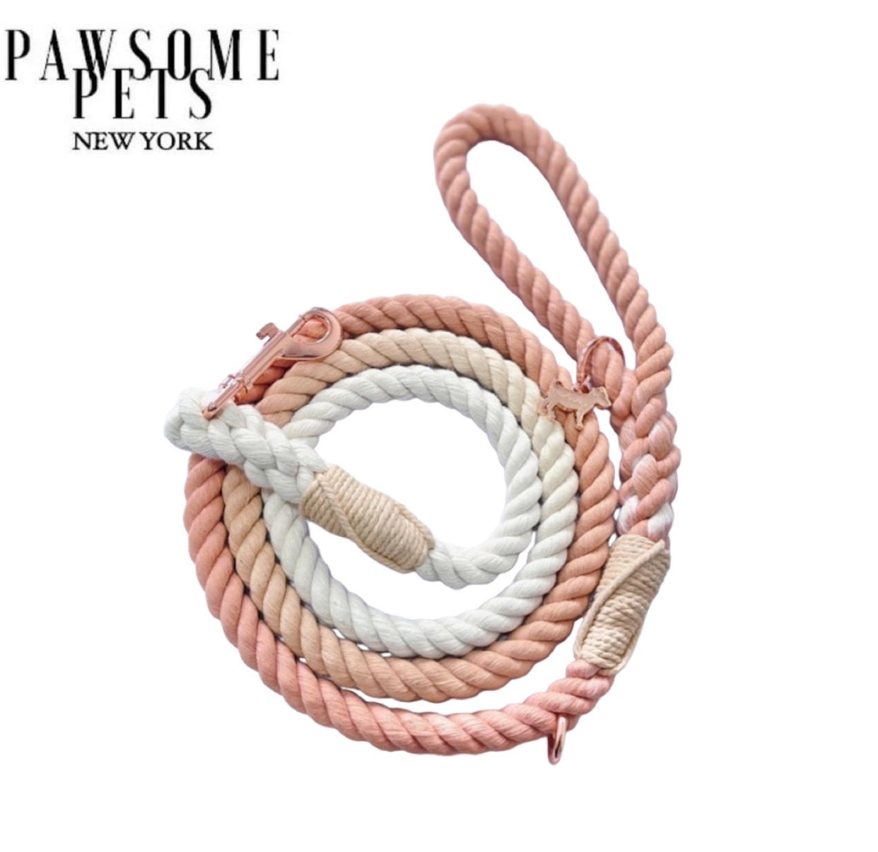 ROPE LEASH - OMBRE CORAL-0