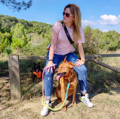 ROPE LEASH - OMBRE CORAL-2