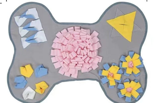 Pets Puzzle Toys Snuffle Mat - Bone Game-0