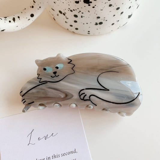 PAWSOME PETS NEW YORK Hand-painted Cat Breed Claw Hair Clip #5 | Eco-Friendly-0